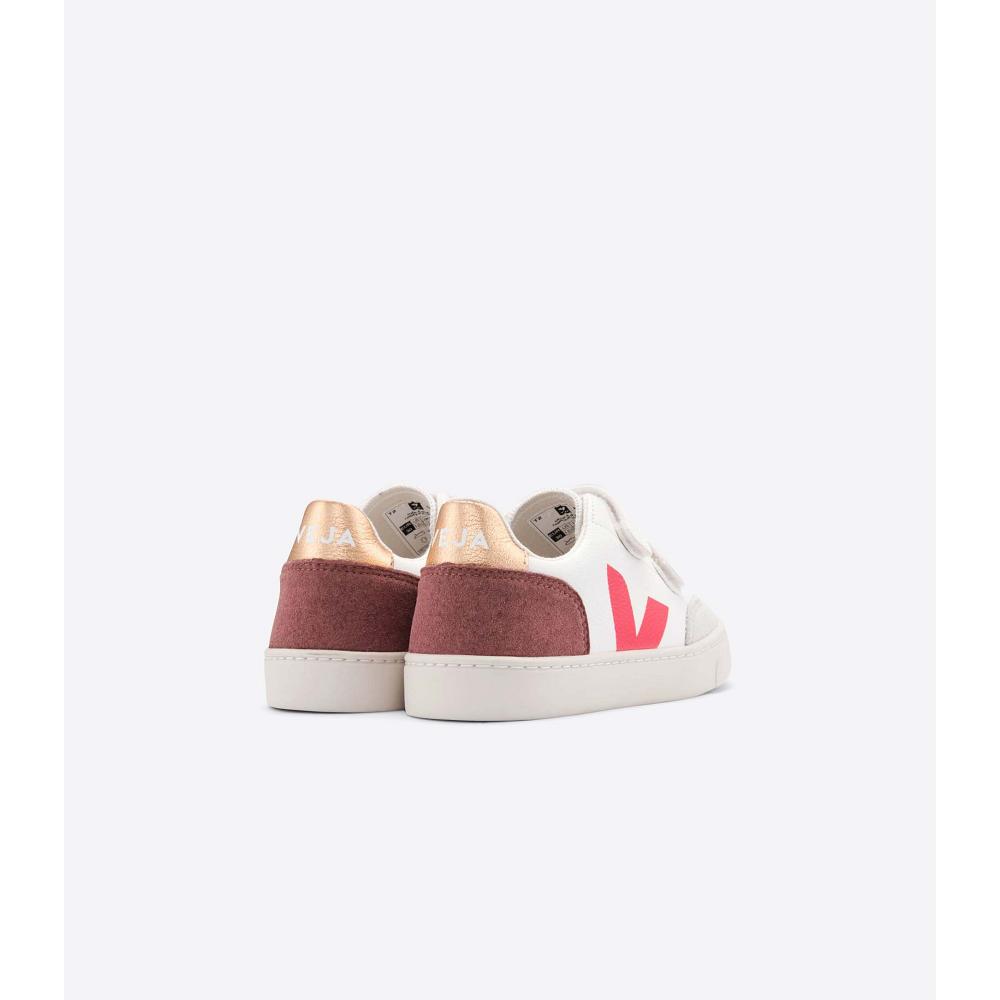 Veja V-12 CHROMEFREE Tenisky Detske White/Red | SK 885SGL